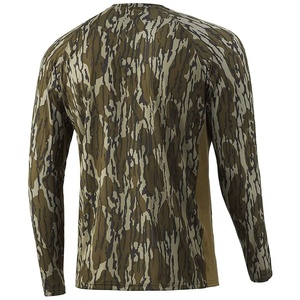 Men's Long Sleeve Camouflage Hunting Shirt Breathable Polyester Outdoor Top Spring Wear - Product Image 2