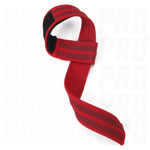 Sangle de musculation durable avec crochet, support de poignet élastique en coton robuste et personnalisé pour la gym, le fitness, l'entraînement, la force athlétique et les soulevés de terre - Product Image 1