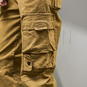 Buen Proveedor, Nuevo, Pantalones Cargo de Algodón Ligero, Diseño Único Personalizado, Estilo Urbano, Corte Recto y Holgado - Product Image 5