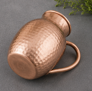 Pichet de Chevet Artisanal en Cuivre Pur Martelé - Carafe de Bien-être Ayurvédique Haut de Gamme Grande Capacité avec Pichet Intégré - Product Image 3