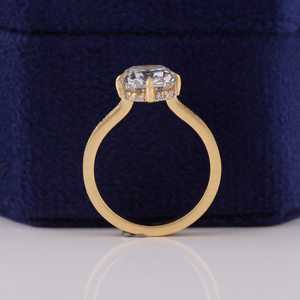 แหวนหมั้นเพชร OMC Lab Diamond ทรงวินเทจ ดีไซน์วงแหวนซ่อน - Product Image 5