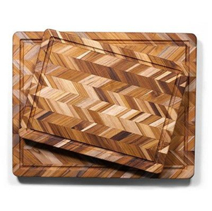 Planche à découper et à servir en acacia, design attrayant, motif chevrons, idéale pour couper les fruits et légumes, au meilleur prix. - Product Image 3