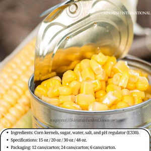 Premium Vietnamese Canned <b>Sweet</b> Corn Kernels in Brine OEM/Private Label - Product Image 5