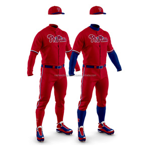 Vente en gros T-shirts de sport à manches courtes à rayures personnalisés pour hommes avec broderie 3D de l'usine de maillots de baseball en plein air - Product Image 6