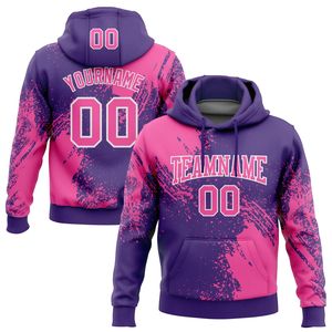 Sweat à capuche personnalisé pour homme avec impression de gouttes de peinture, nom et numéro, sublimation, polyester, tenue d'équipe - Product Image 2