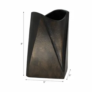 Jarrón de Hierro Estilo Japandi Minimalista Costero para Flores, Decoración Neutral para Interiores, Jarrón de Mesa, Ecológico, Estilo Wabi Sabi Rústico, Exportaciones Zahid al por Mayor - Product Image 4