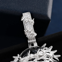 Fait à la main en argent Sterling 925 personnalisé 3D Jésus pièce pendentif collier VVS Moissanite diamant cadeau Hip Hop Style chrétien bijoux