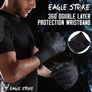 Guantes de Portero Profesionales Eagle Strike, Látex Negro, Protección para Manos de Fútbol, Correas de Muñeca Ajustables, Guantes Deportivos al Mejor Precio - Product Image 5
