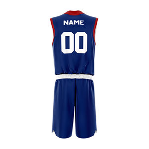 Nouvelle arrivée, ensemble de maillots de basket-ball personnalisés sublimés, vert bleu, col en V, sans manches, séchage rapide, coupe athlétique, pour hommes adultes, toutes saisons - Product Image 3