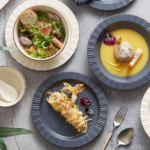 Juego de vajilla de boda de lujo de cerámica Simple, juego de vajilla moderno para el hogar de nuevo diseño, redondo, 10 Uds. - Product Image 4