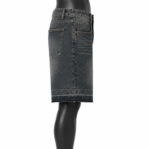 Pantalones Cortos de Diseño Personalizado para Hombre, 100% Algodón Orgánico, Estilo Urbano, Ecológicos, Cintura Media, Lavados, Novedad de Verano - Product Image 4