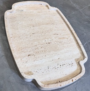 Premium Marble Serving Tray With Rope Handle Luxury <b>Grey</b> Stone Tray <b>Coffee</b> <b>Table</b> Organizer Decorative Home Decor Hot Selling new - Product Image 4