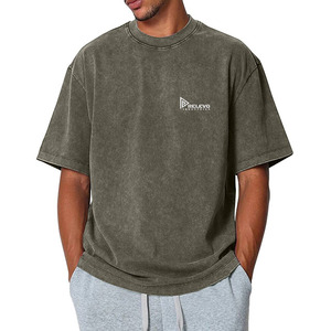 T-shirt décontracté pour homme, coupe classique, col rond, 100 % coton jersey, respirant, style streetwear - Product Image 1