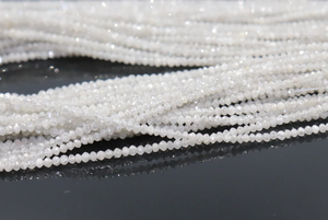 Perles Rondelle à Facettes en Diamant Blanc AAA 1.8-2.2mm 16 Pouces Pierre Naturelle pour la Fabrication de Bijoux - Product Image 5