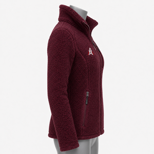 Veste polaire Sherpa pour femme, réversible, écologique, matelassée, en polaire confortable, coupe confortable, pour les aventures en plein air et les voyages - Product Image 4