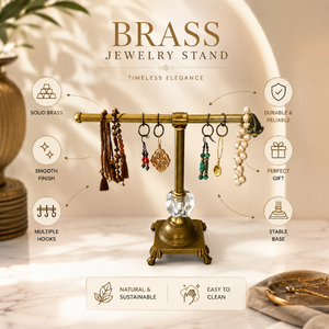 Présentoir de Comptoir Élégant en Laiton Premium pour Bijoux, Bracelets et Montres avec Base en Cristal – Idéal pour la Vitrine et le Commerce de Détail - Product Image 3