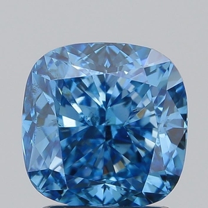 2.01 ct <b>Cushion</b> Cut Lab Grown Diamond Fancy Vivid Blue SI1 IGI Certified CVD Loose Diamond Wholesale for Jewelry Making - Product Image 1