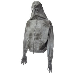 Nouveau sweat à capuche Hip Hop 2024, streetwear pour hommes, sweat à capuche américain, manteau à capuche avec gants, impression personnalisée sur écran, sweat à capuche 500gsm - Product Image 1