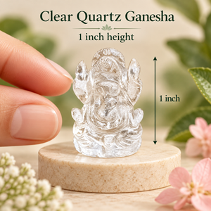 Figura de Ganesha de Cuarzo Transparente Hecha a Mano, Forma Libre, Piedra Preciosa Natural Tallada, Otros Tipos de Tallado, Decoración Feng Shui, India - Product Image 4