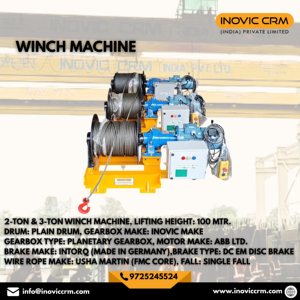Treuil électrique robuste INOVIC CRM 3 tonnes avec câble en acier inoxydable |   Équipement de levage industriel jaune durable - Product Image 3
