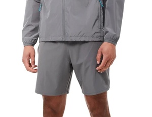 Logo personnalisé Ensemble de shorts coupe-vent en nylon pour hommes Ensemble de shorts de course à capuche zippés et décontractés pour l'extérieur Style uni - Product Image 4