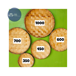 BEST SELLING Plateau de service en bambou artisanal écologique, panier de rangement rond pour fruits, décoration murale, accessoires de cuisine - Product Image 1
