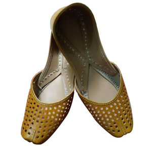 Calzado Tradicional Hindú Punjabi Khussa Jutti para Mujer, Hecho a Mano, con Estampado Personalizado, Color Sólido, Venta al Por Mayor, con Forro de Malla - Product Image 5