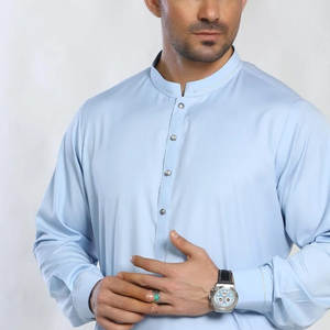 ผ้าฝ้ายแท้ 100% คุณภาพสูง แห้งเร็ว ปรับแต่งได้ ชุดลำลองสไตล์อิสลามสำหรับผู้ชาย ชุดฤดูร้อนแบบสลวาร์ คามีซ  แบบกลับด้านได้ - Product Image 3