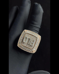 Iced Out Custom <b>Name</b> <b>Ring</b> VVS Moissanite Letter <b>Ring</b> Mens 925 Sterling Silver Personalized Jewelry Gift For Him Custom <b>Ring</b> Bold - Product Image 6