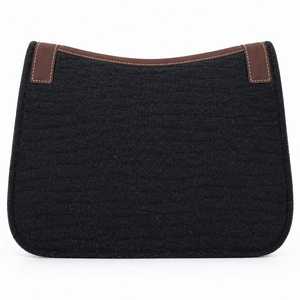 Almohadilla de lana personalizada para silla de montar con ribete de cuero marrón, logo frontal bordado a mano, transpirable, acolchada, estampada digitalmente y tejida. - Product Image 2