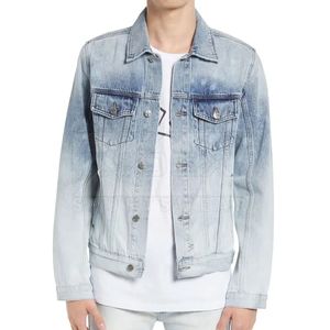Chaqueta Vaquera Clásica para Hombre, Corte Regular, Chaqueta de Mezclilla Azul para Estilo Casual Urbano, Ropa de Moda Masculina al por Mayor - Product Image 2