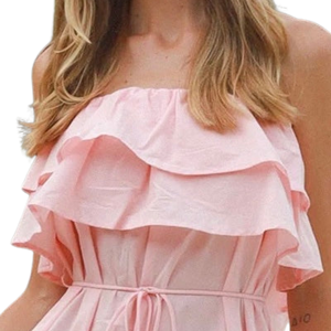 Vestido largo floral para mujer, vestido informal de verano con lazo frontal y corte en A - Product Image 4