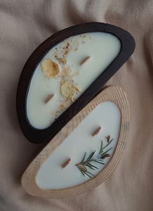 Recipiente para velas con base de madera, en forma de corazón, para decoración de mesa y aromaterapia, ideal para el hogar, bodas y regalos festivos. - Product Image 5
