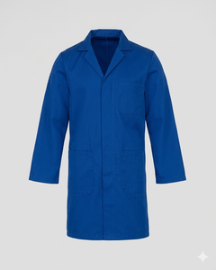 Bata de laboratorio transpirable azul 100% algodón para laboratorios y talleres - Product Image 1