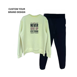 Ropa de marca pulóver unisex polar cuello redondo sudaderas pantalones de chándal conjunto con capucha invierno hombres logotipo personalizado estampado gráfico hoddies - Product Image 3