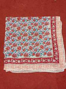 Handcrafted High-Grade Block-Printed Cotton <b>Sarong</b> Summer Beach Cover-Up Dupatta Wrap Soft Breathable Scarf Gift Unisex - Product Image 5