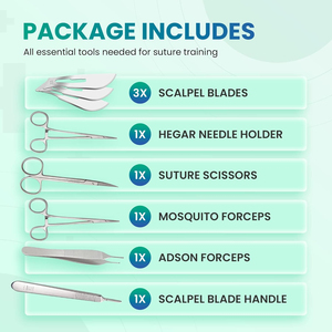 Complete Manual <b>Suture</b> Training <b>Kit</b> Medical Students Stainless Steel Reusable High-quality Surgical Instruments <b>Suture</b> Set CE - Product Image 4