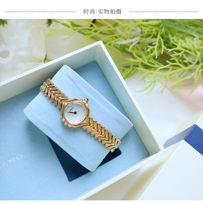 Reloj de Cuarzo de Lujo para Mujer, Cristal de Zafiro, Resistente al Agua 3BAR, Correa de Acero Inoxidable Dorado, Caja de Aleación, Puntero Miyota, Último Modelo - Product Image 3