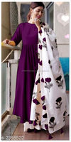 Grosir Set Tiga Potong Desainer Berkualitas Terbaik untuk Wanita, Set Kurta Celana, Kerah Bulat, Lengan 3/4, Rayon, Set Kurta Berkualitas Tinggi