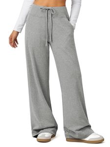 Premium Custom Women Baggy Sweatpants 100% Cotton Soft Material Loose Fit Track Pants Ladies Wide Leg Casual Streetwear <b>Trousers</b> - Product Image 4