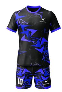 Uniforme de football professionnel de qualité supérieure, personnalisable, manches courtes, respirant, 100% polyester, nom d'équipe personnalisé, numéros de joueur - Product Image 2