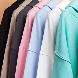 H5574 Vente en gros de sweats à capuche pour hommes en coton mélangé 350 g/m², grandes tailles, sweats à capuche vierges doublés en molleton français - Product Image 1