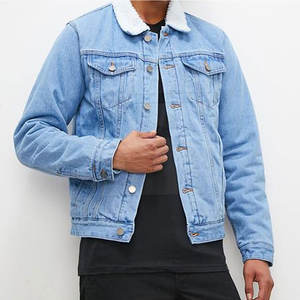 Outfitize International Vente en gros Veste en jean pour homme, chaude d'hiver, doublée en sherpa, avec col en fourrure épaisse - Product Image 4