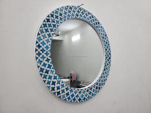 Miroir mural rectangulaire fait main en bois et MDF Art déco moderne avec taille et couleur personnalisables Décoration intérieure de l'Inde - Product Image 3