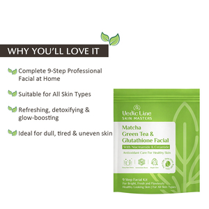 Kit Facial de Té Verde Matcha Herbal Vedic Line y Glutatión para Reducir Arrugas y Reparar la Piel, Precio de Exportación - Product Image 5