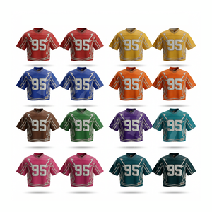 Maillot de sport à manches courtes personnalisé en gros, unisexe, léger, respirant, en molleton, avec numéro d'équipe imprimé, 100 % coton - Product Image 1