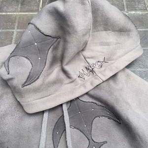 Oversized Men's <b>Hoodie</b> Gray Solid Heat-Transfer Printed Woven Casual Winter Sweatshirt Pocket Regular Fit Windproof Eco-Friendly - Product Image 5