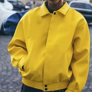 Veste de moto en cuir de vachette véritable brodée sur mesure, imperméable et respirante, écologique, décontractée pour homme - Product Image 1