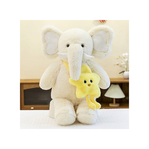 Coussin en peluche Bean blanc avec motif cœur 31cm-50cm unisexe - Product Image 5