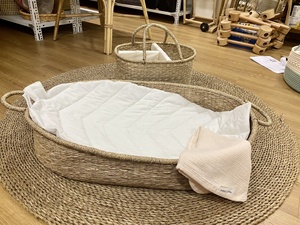 Bán buôn truyền thống cỏ biển bé thay đổi và tã Basket <span class=keywords><strong>Set</strong></span> với đệm biểu tượng mô hình nôi cho chăm sóc em bé - Product Image 2